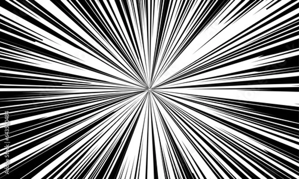 Fototapeta 漫画やアイテムの強調に使える集中線の背景素材