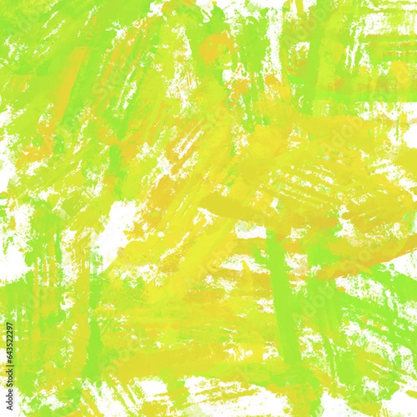 Fototapeta Abstract autumn forest background green yellow colour leaf effect on white texture