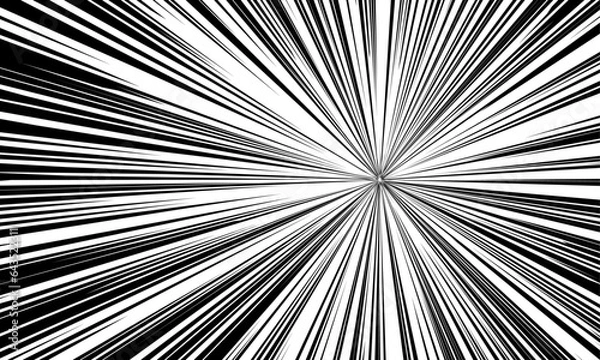 Fototapeta 漫画やアイテムの強調に使える集中線の背景素材