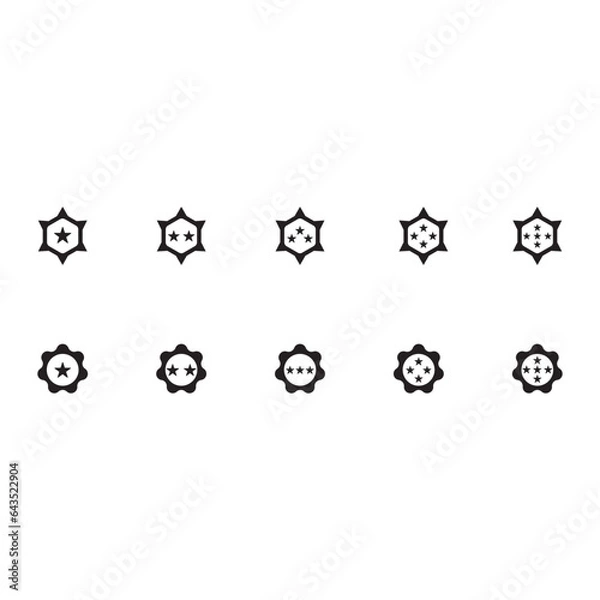 Fototapeta military rank icon vector