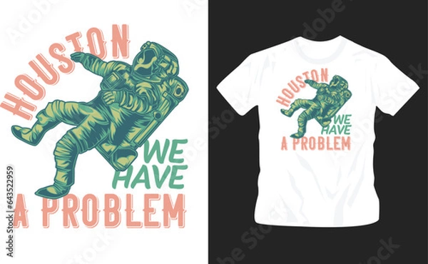 Obraz astronaut vector cosmic space vector shirt design editable template