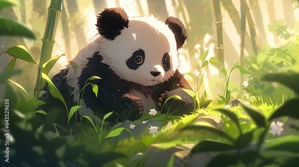 Obraz 卡通大熊猫cartoon panda