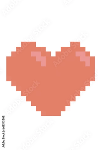 Obraz Red heart pixel
