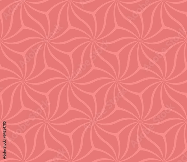 Fototapeta Coral seamless abstract curved pattern wallpaper