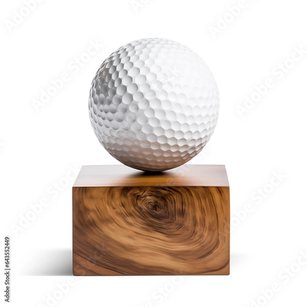 Fototapeta Golf ball award trophy. Generative AI