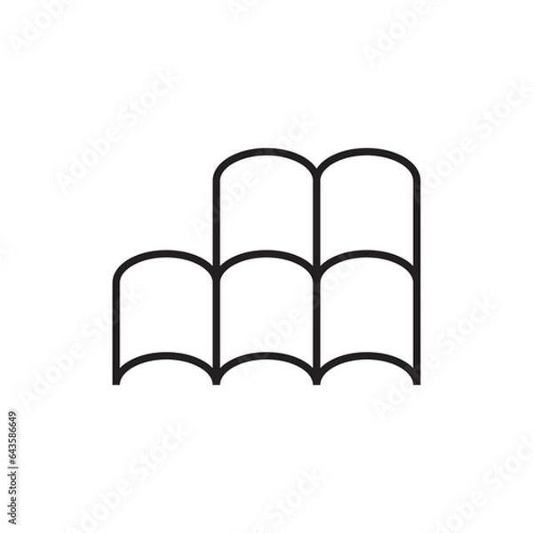 Fototapeta roof tile icon design vector