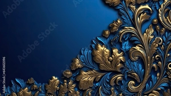 Obraz royal blue background design, with copy space