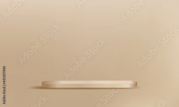 Obraz brown simple oval pedestal podium 