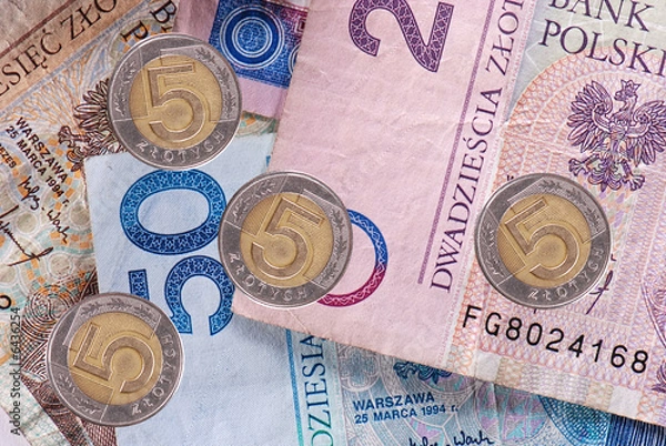Obraz Polish money background