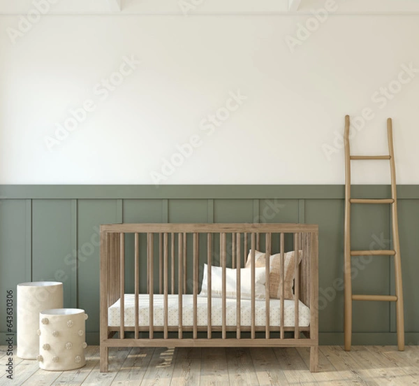 Obraz Nursery interior. 3d render.