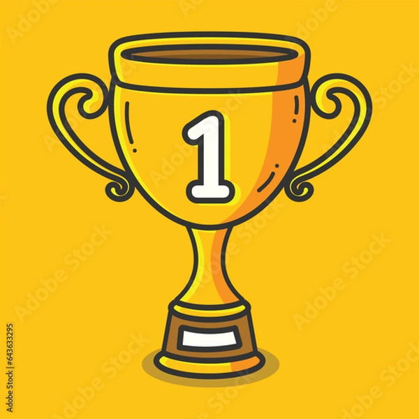 Obraz 1st prize trophy Hand Drawn Education Icon