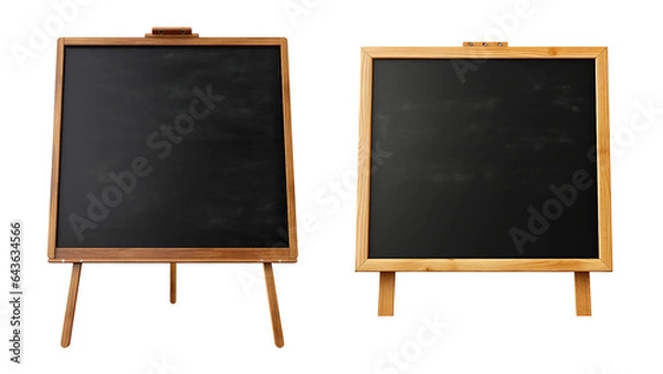 Obraz Blackboard, transparent background, isolated image, generative AI
