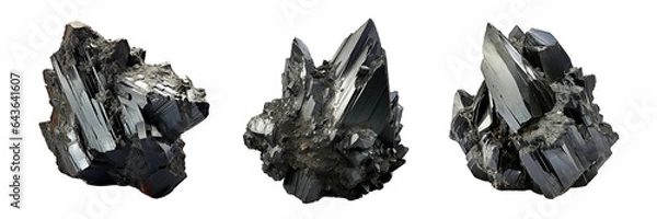 Fototapeta Ilmenite, transparent background, isolated image, generative AI

