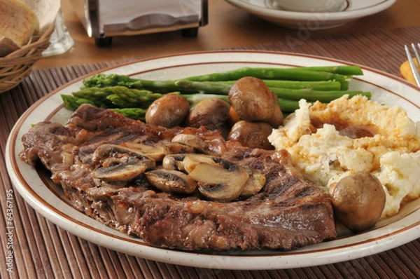 Fototapeta Grilled rib steak