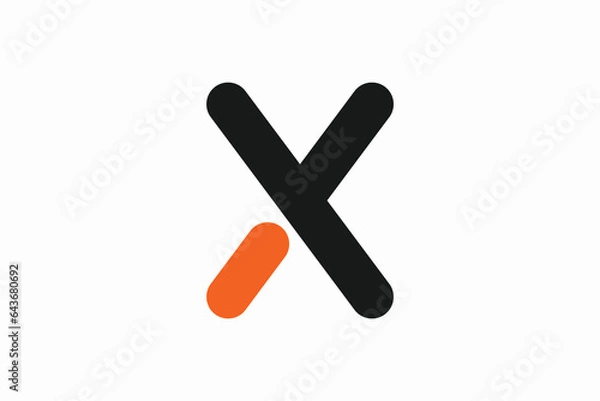Fototapeta  letter x logo design with for initial your business