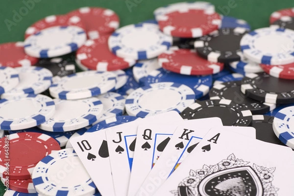 Obraz Poker - Royal Flush - Pik