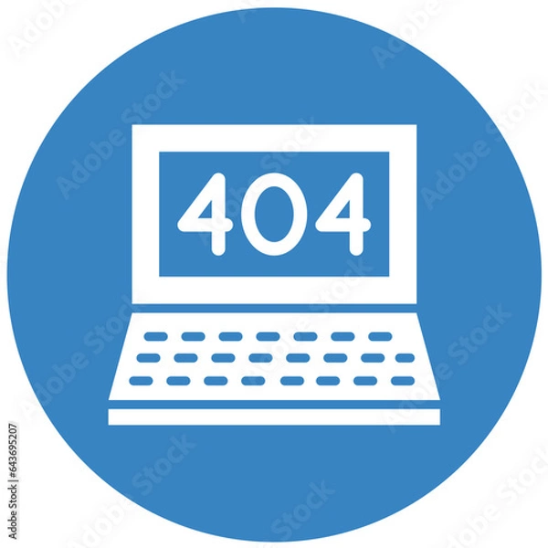 Fototapeta 404 error Vector Icon Design Illustration