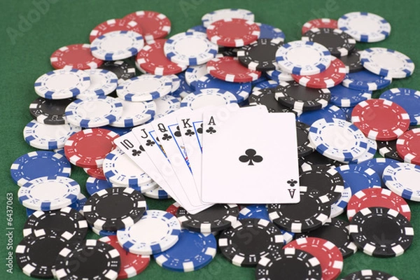 Obraz Poker - Royal Flush - Kreuz