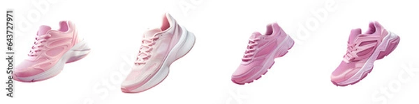 Obraz Pink running shoes transparent background isolated