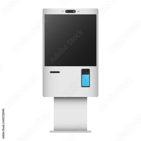 Fototapeta Self service terminal vector mockup