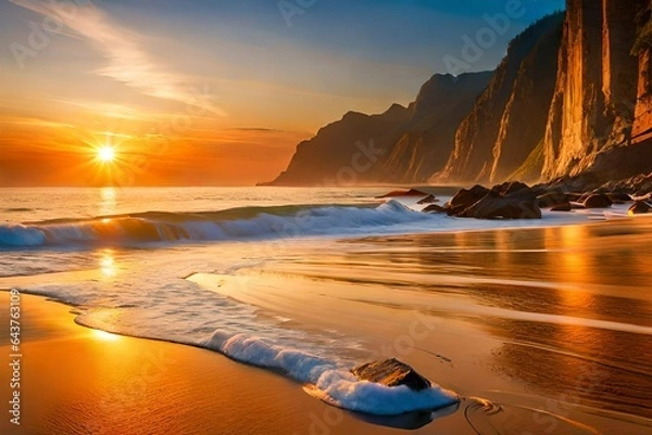 Obraz sunset on the beach