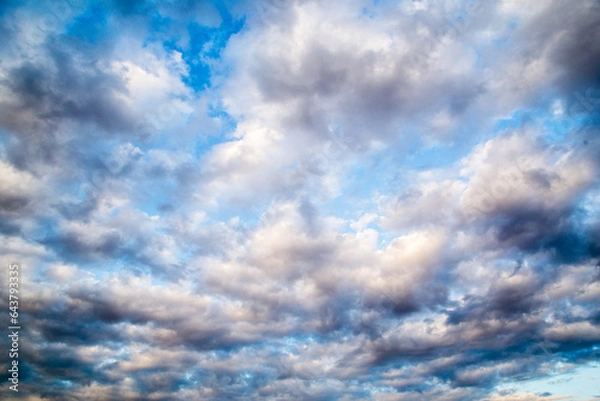 Obraz Clouds moving fast by windy weather.