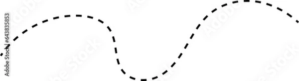 Fototapeta Curved Dashed Line