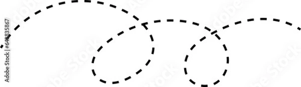 Obraz Curved Dashed Line