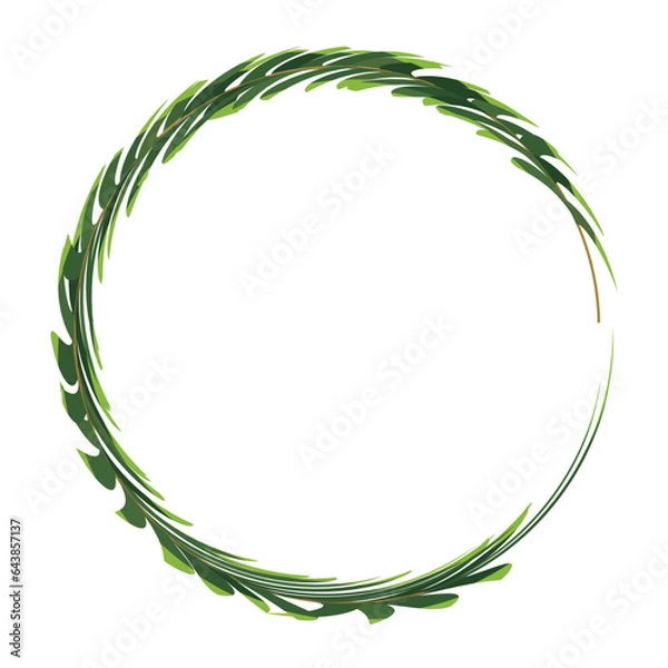 Fototapeta 円　新緑　植物　アイコン