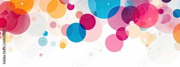 Fototapeta rainbow circles in different colors, in the style of contemporary candy-coated, abstraction