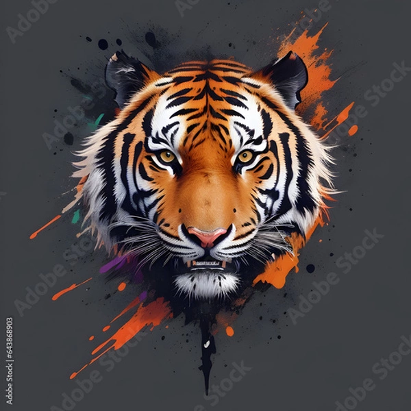 Obraz tiger head vector