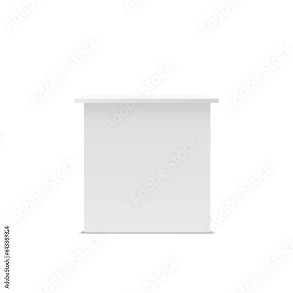 Fototapeta White winners podium. Pedestal. Vector