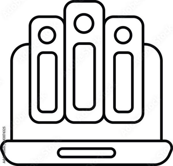 Fototapeta online learn line icon design style