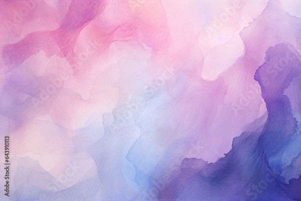 Fototapeta Pink and purple watercolor paper textured background, watercolor paint background, Generative AI