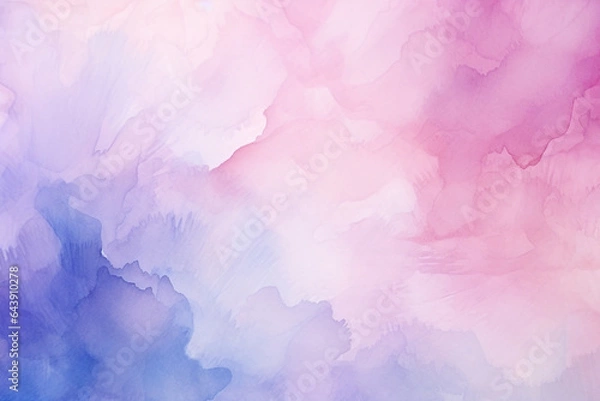 Fototapeta Pink and purple watercolor paper textured background, watercolor paint background, Generative AI