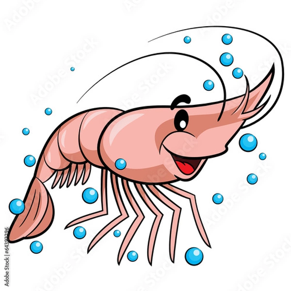 Obraz Shrimp Cartoon