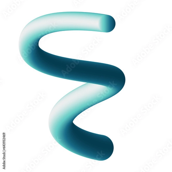 Obraz 3D Squiggle Element