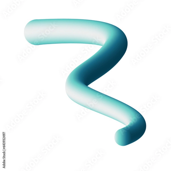 Obraz 3D Squiggle Element