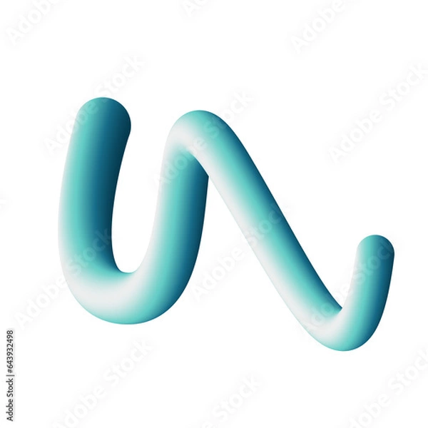 Obraz 3D Squiggle Element
