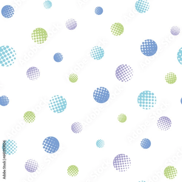 Fototapeta Pattern swatch, CS6, Polka dots made of polka dots. (Gradation, Irregular)