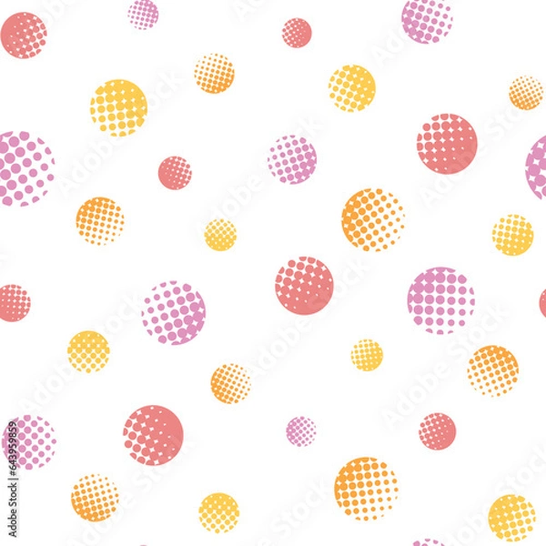 Fototapeta Pattern swatch, CS6, Polka dots made of polka dots. (Gradation, Irregular)