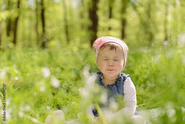 Fototapeta Girl with Closed Eyes