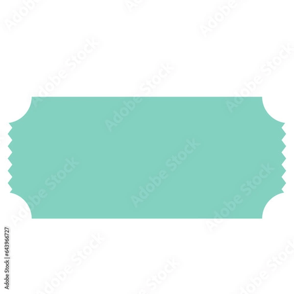 Fototapeta Ticket shape flat illustration