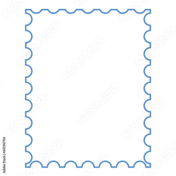 Obraz Postage stamp rectangle shape outline