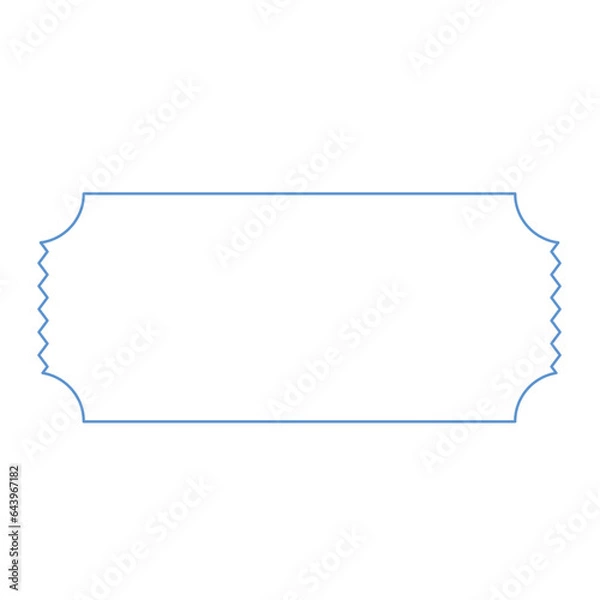 Obraz Ticket shape outline illustration