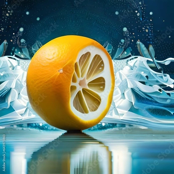 Obraz lemon in water