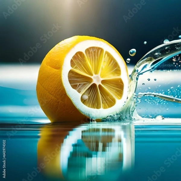 Obraz lemon in water