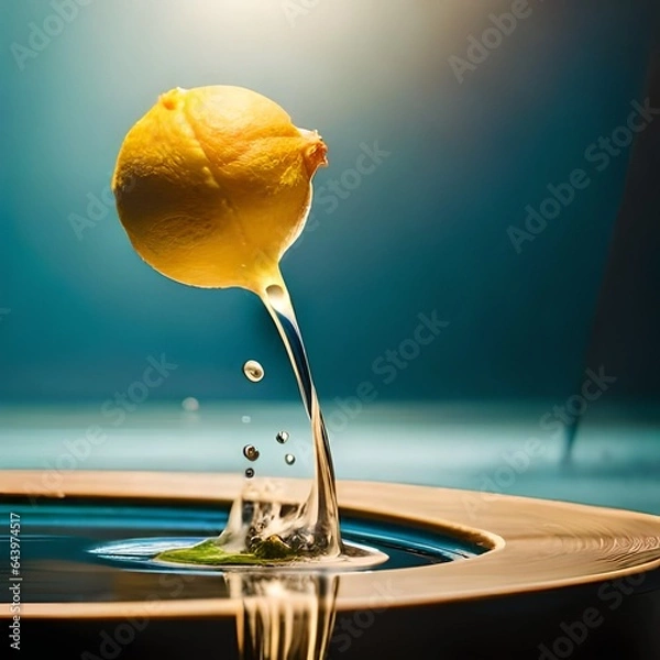 Obraz lemon in water