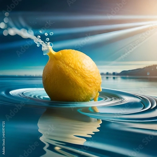Obraz lemon in water