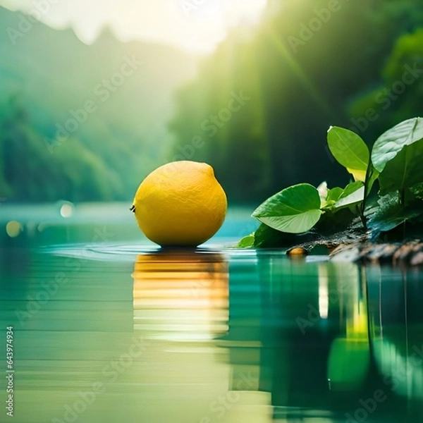 Obraz lemon on the water